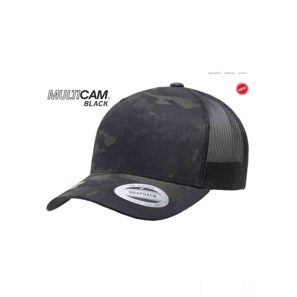 Flexfit - Retro Trucker Multicam? black multicam one size Trucker cap - Black